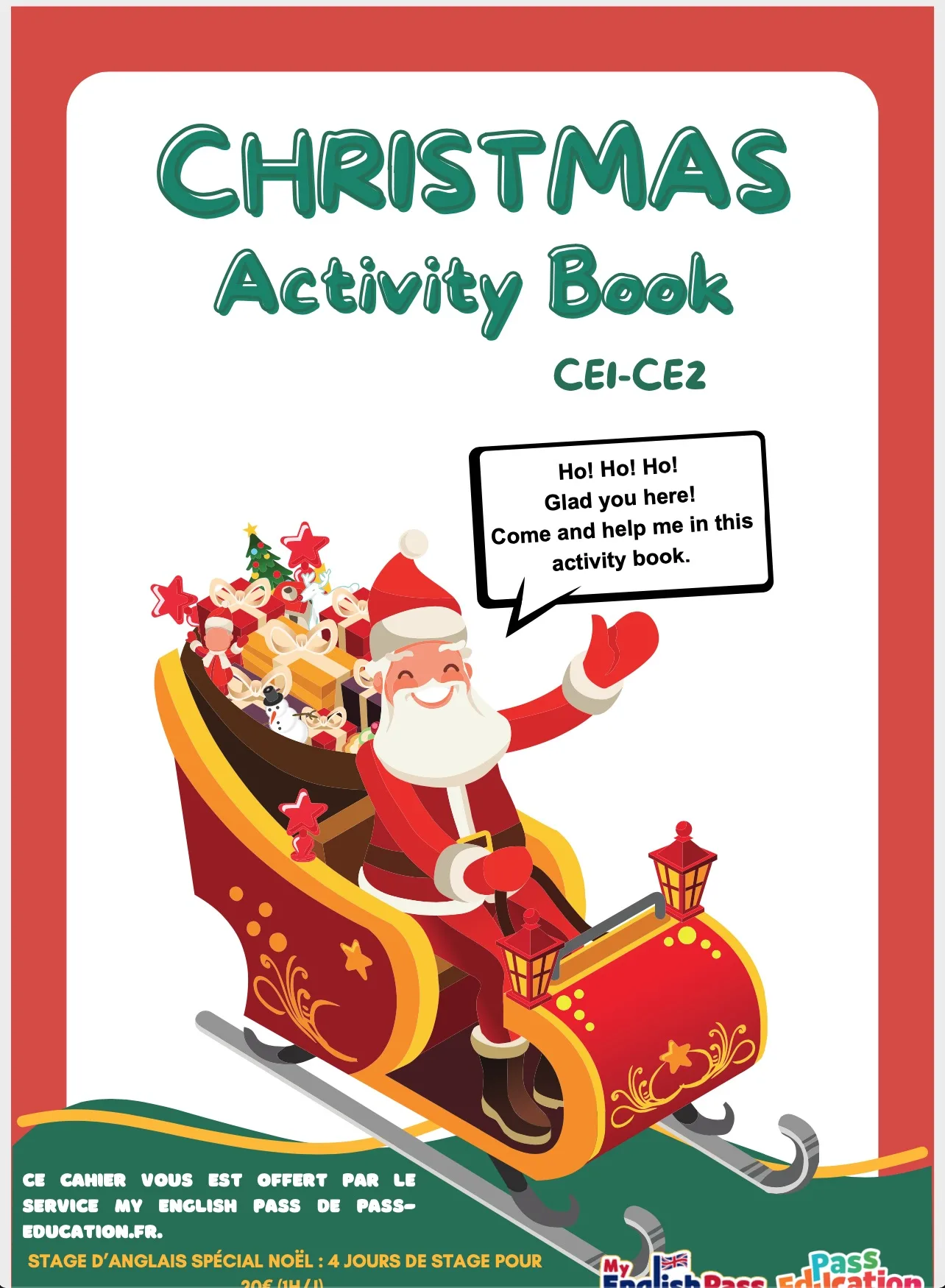 cahiers de vacances de Noël en anglais