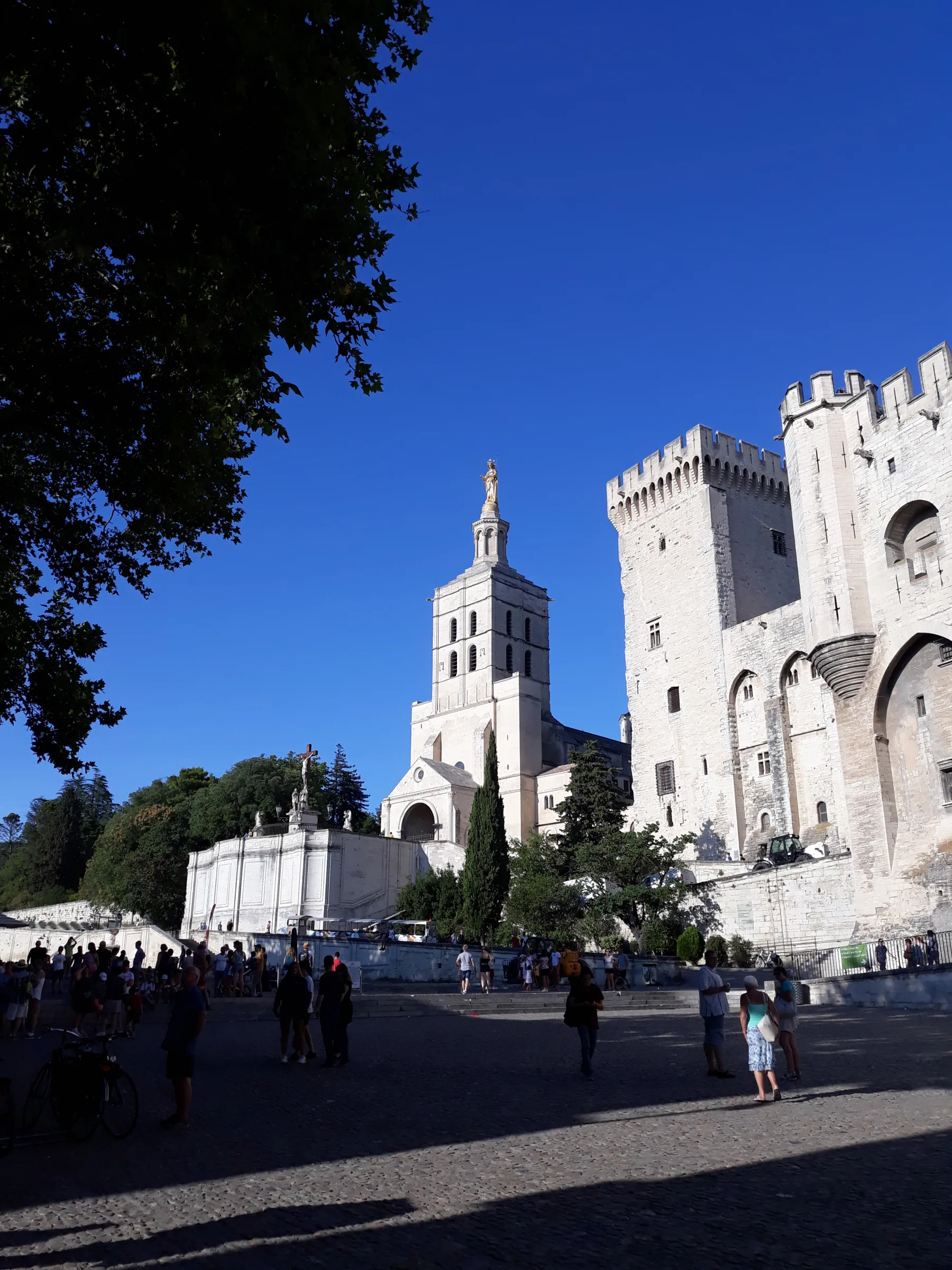 Vue extérieure du majestueux Palais des Papes à Avignon, monument gothique du Moyen Âge